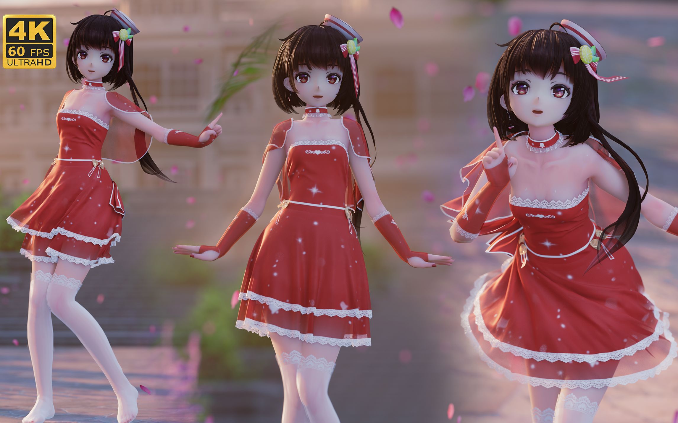 【泠鸢MMD/布料】新年快乐呀！！（心跳光谱）