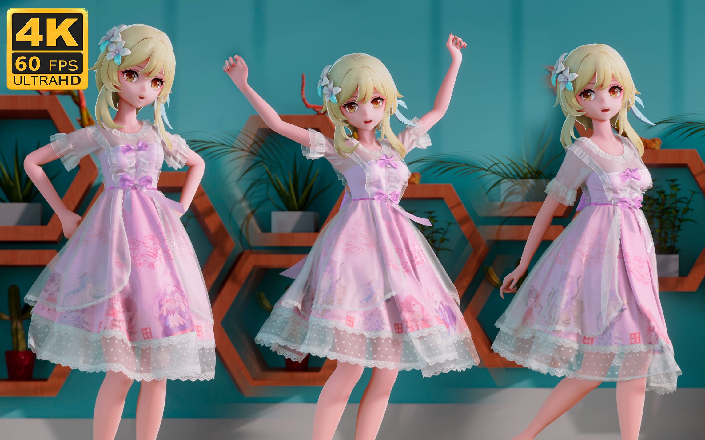 【荧妹MMD/布料】竖屏荧妹洛丽塔——与梦盛开