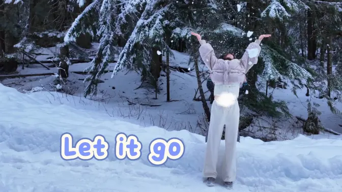 这雪也是让我南方小土豆玩上了！冰雪奇缘let it go撒雪play