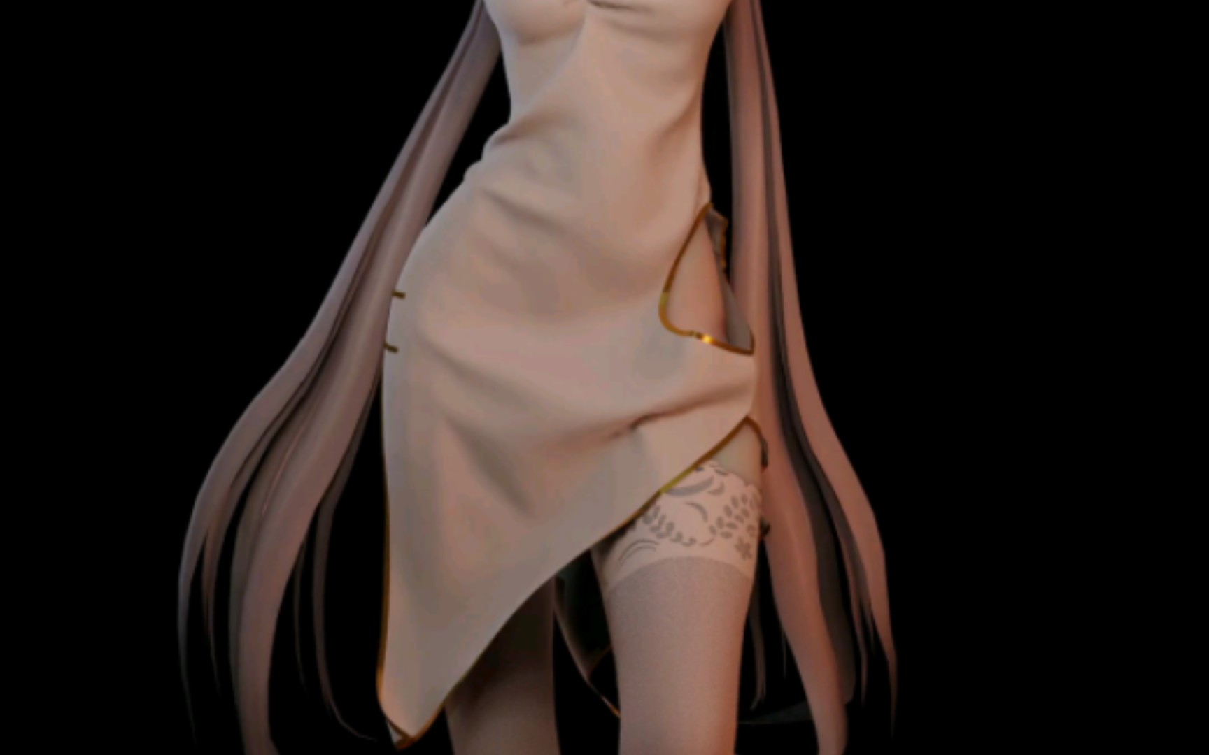 【洛天依MMD／布料】手办，但是会开花花🌸