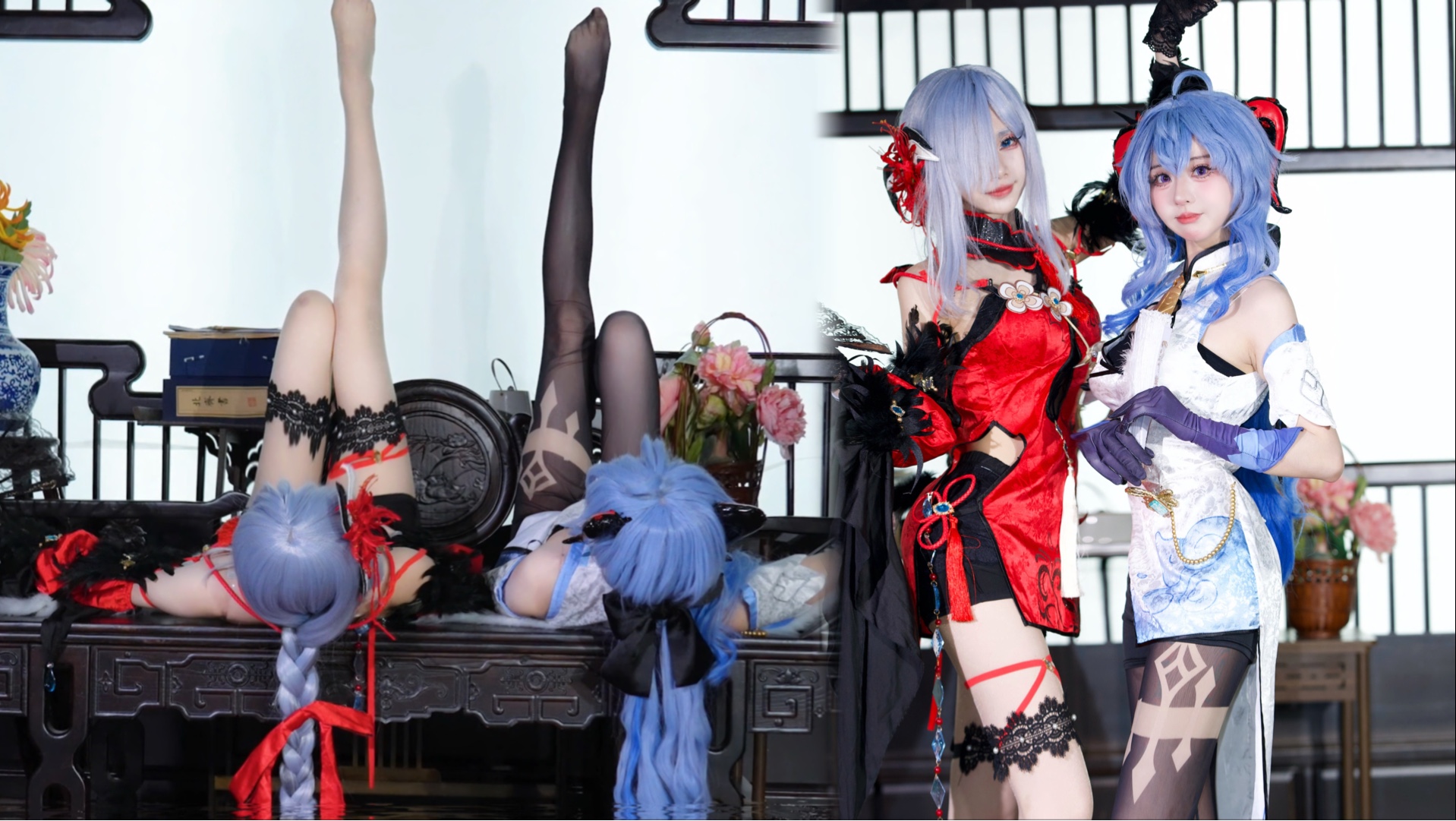 申鹤x甘雨 姐姐妹妹 玉腿 旗袍 女人香～【夜泊秦淮】