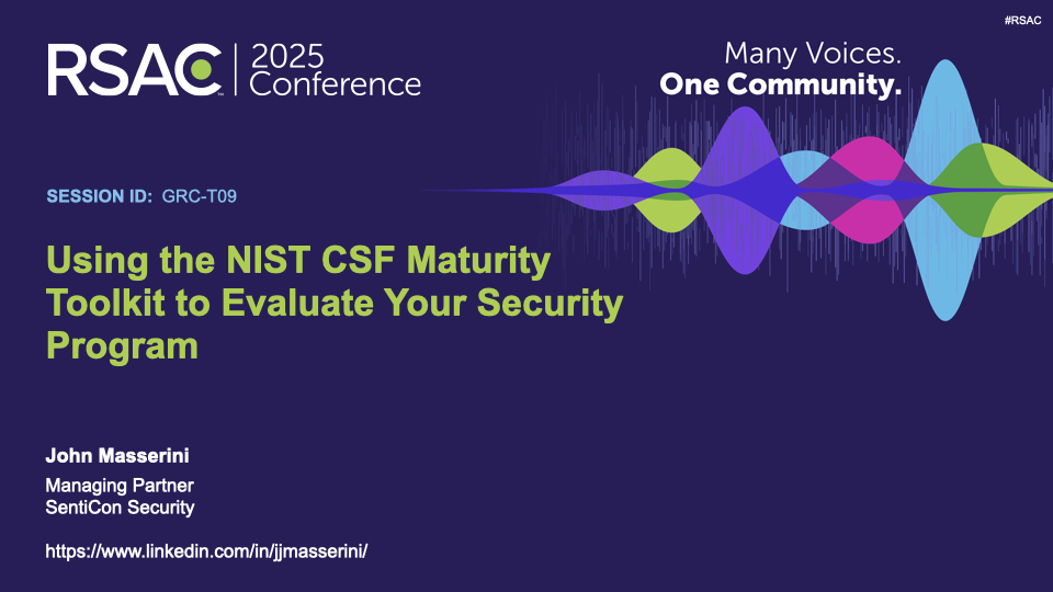 RSAC 2025 NIST CSF Session