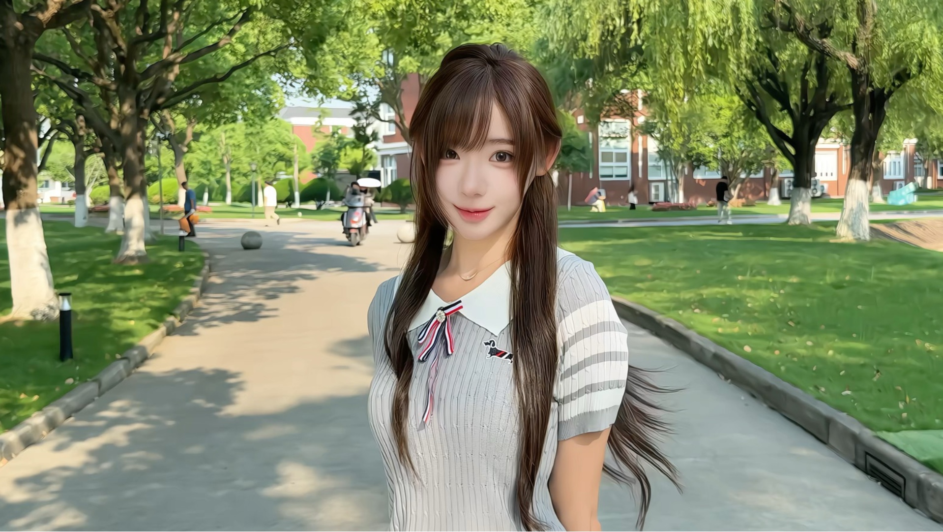 学姐，等你下课一起走好不好？