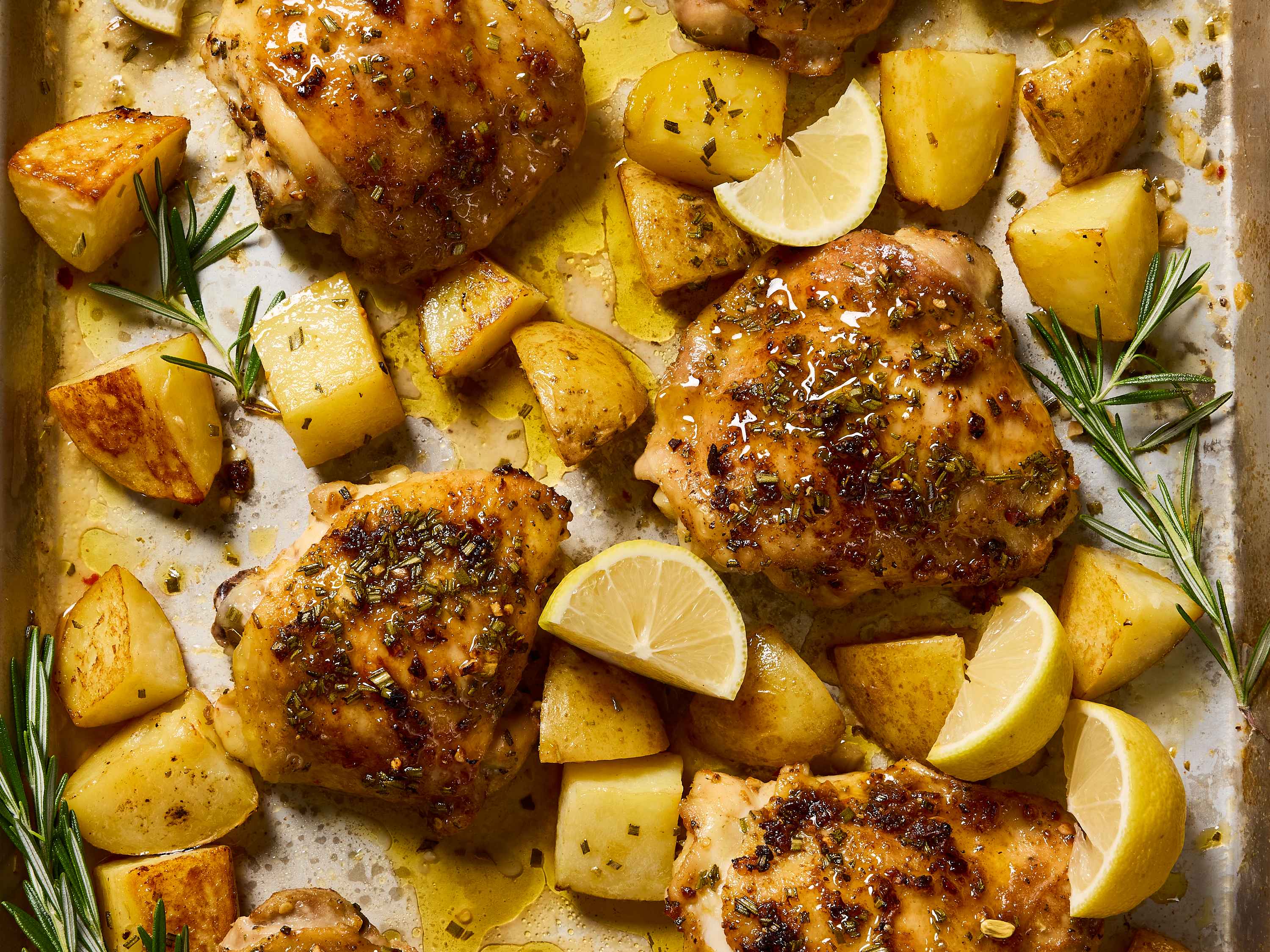 Sheet Pan Tuscan Lemon Chicken